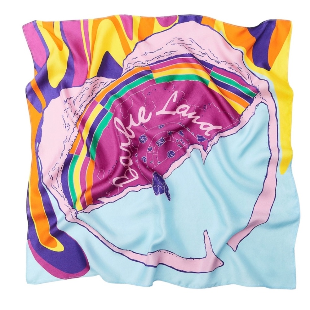 ZARA X Barbie The Movie Silk Print Scarf - Picture 3 of 9